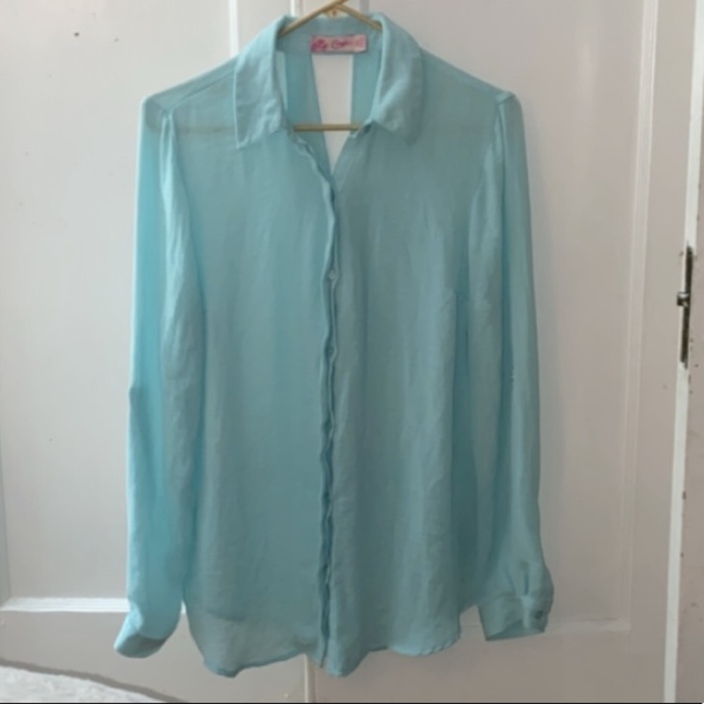 Mint Green Blouse